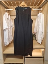 Lauren Ralph Lauren Womens Sheath Dress Black Sleeveless Career UK 10 Midi