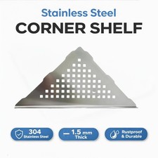 Stainless Steel Bathroom/Kitchen Shelve Corner Shelf for Shower Grout Wall Mount