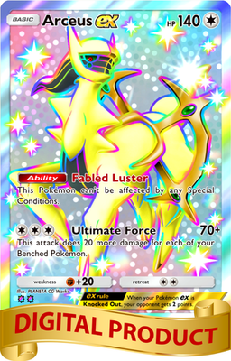 arceus pokemon card mega gx Pokemon Pocket TCG Trading Card 2 Star Shiny Arceus EX Mega Rising DIGITAL