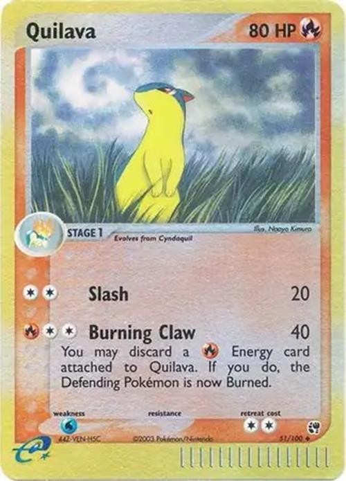 Quilava - 51/100 - Pokemon Ex Sandstorm Reverse Holo Rare NM