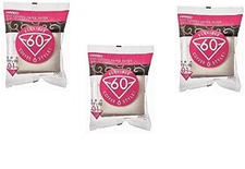 Hario V60 Paper Coffee Filters Size 02 White, Tabbed 300 Sheets 3 Items