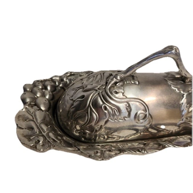 Plato de mantequilla cubierto vintage Arthur Court Grape Vine 2001 Foto 3 de 4