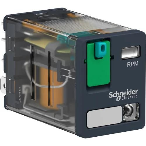 1PC SCHNEIDER ELECTRIC RPM22JD DPDT Socket Mount Non-Latching Relay Plug In