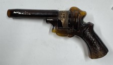 Rare Antique Buffalo Bill Bay Rum Figural Pistol Bottle c1890 Ground Lip