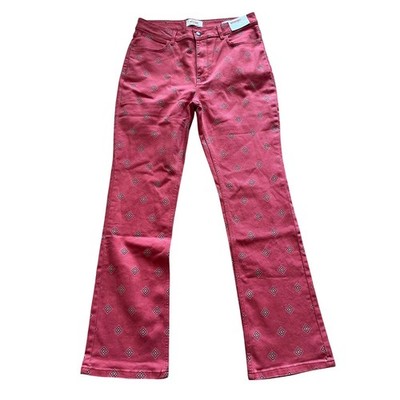 Wrangler High Rise Bold Boot Jeans Red Diamond Print 12x32 112365097