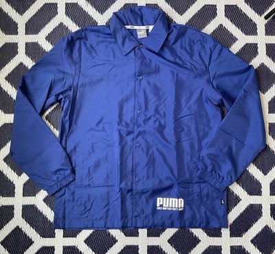 NWT Puma Way 1 Mens Jacket Windbreaker Lightweight Royal Blue Size Large