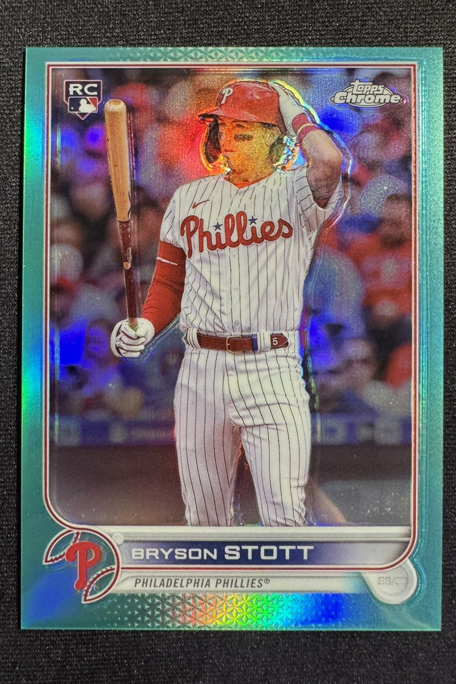 2022 Topps Chrome Update Aqua Refractor /250 Bryson Stott #USC154
