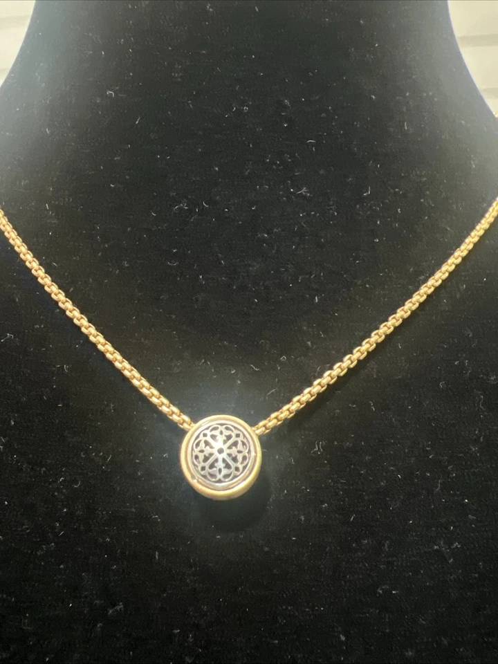 Brighton FERRARA Ferrara Dos Tonos Luce Collar Corto ESTILO - $78 Nuevo Foto 3 de 4