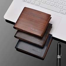Vintage Men Leather Brand Luxury Wallet Short Slim Male Purses Money Clip Credit