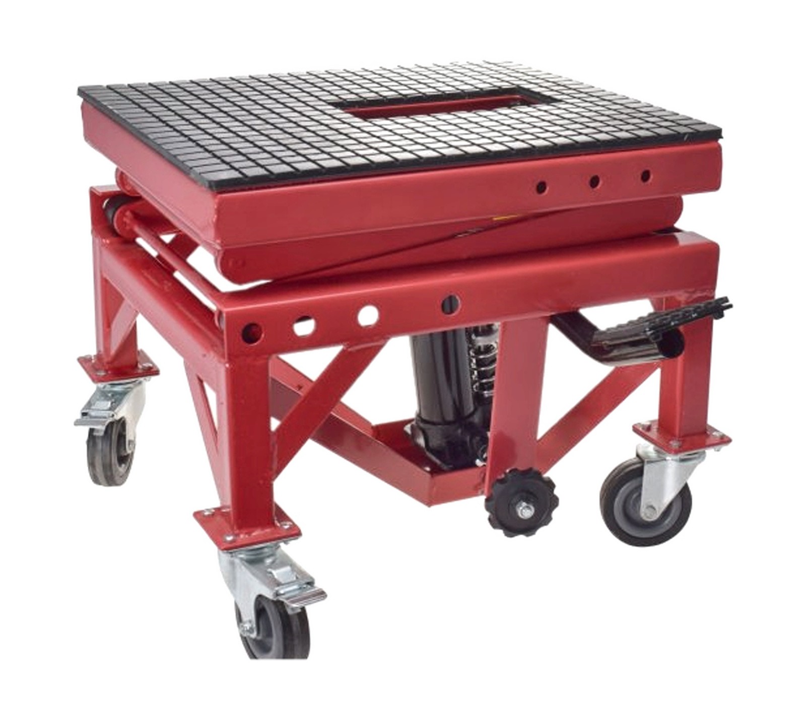 Cric moto hydraulique de 135kg à pédale de levage sécurisé
