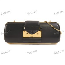 LOUIS VUITTON LV GHW Chain Shoulder Bag M97077 Calfskin Leather Black