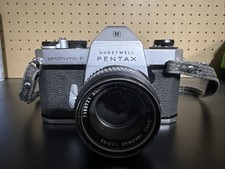 Pentax Spotmatic F Silver Film Camera w SMC Takumar 1:1.8/55 Lens