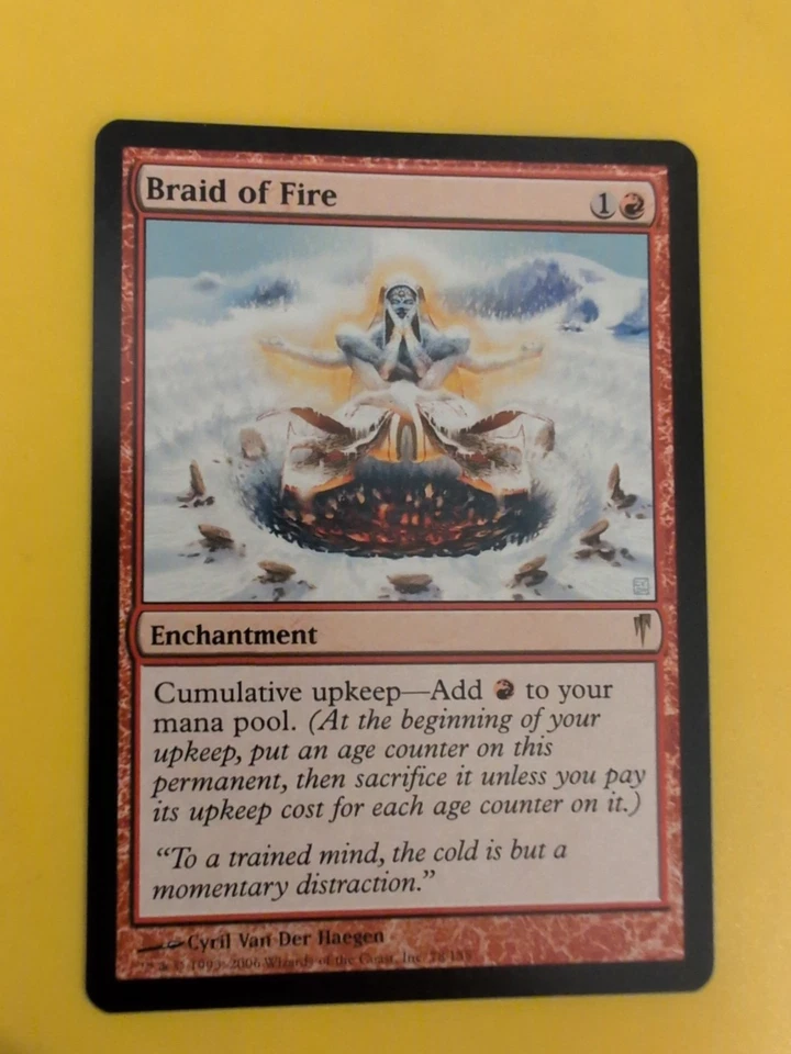 bRAID OF fIRE. rARE eNCHANTMENT cOLDSNAP MTG Card. - Image 2 of 4