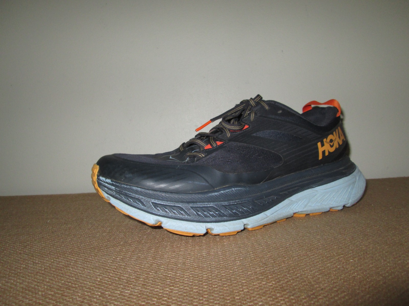 SAOLA Scarpe da Trail Running Uomo HOKA ONE ONE Stinson ATR 6 Nero Arancione Imbottite ~ 10