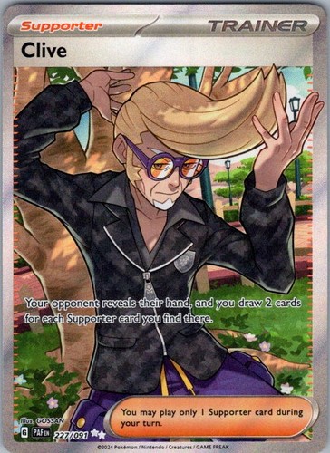 Clive 227/091 SV: Paldean Fates Ultra Rare Holo Trainer