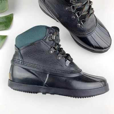 Sorel Duck Boots Women s 7 Youth 5 Felt Lined Winter Black Lace Up Made In USA