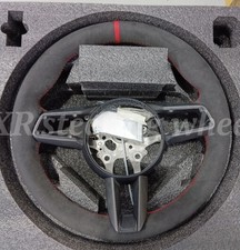 Alcantara Round Steering Wheel Fit Porsche Taycan Macan Cayenne 911 Gt3 Wheated