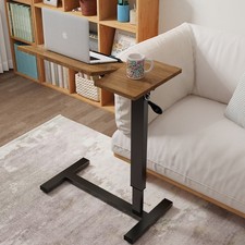 Hospital Style Overbed Laptop Table with Adjustable Height Tilt Top and Wheels