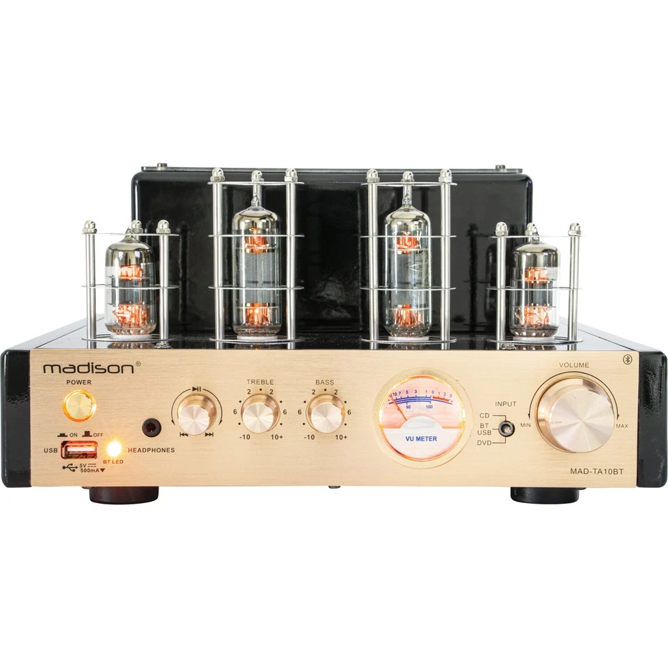 MADISON MAD-TA10BT STEREO RÖHRENVERSTÄRKER 2x25W PARTY DJ SOUND MUSIK SHOW BASS - Bild 2 von 4