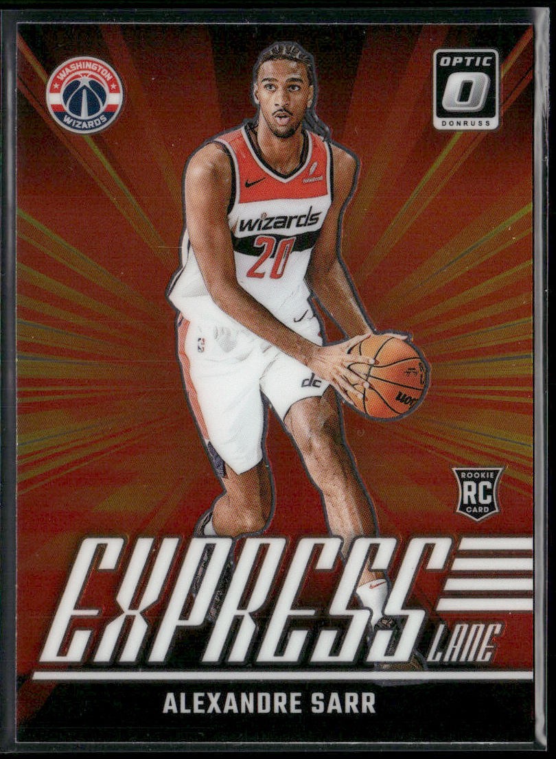 Alexandre Sarr 2024-25 Donruss Optic Express Lane RC #11 Washington Wizards