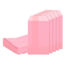 100Pcs Kraft Paper Treat Bags 6" x 4"  Pink