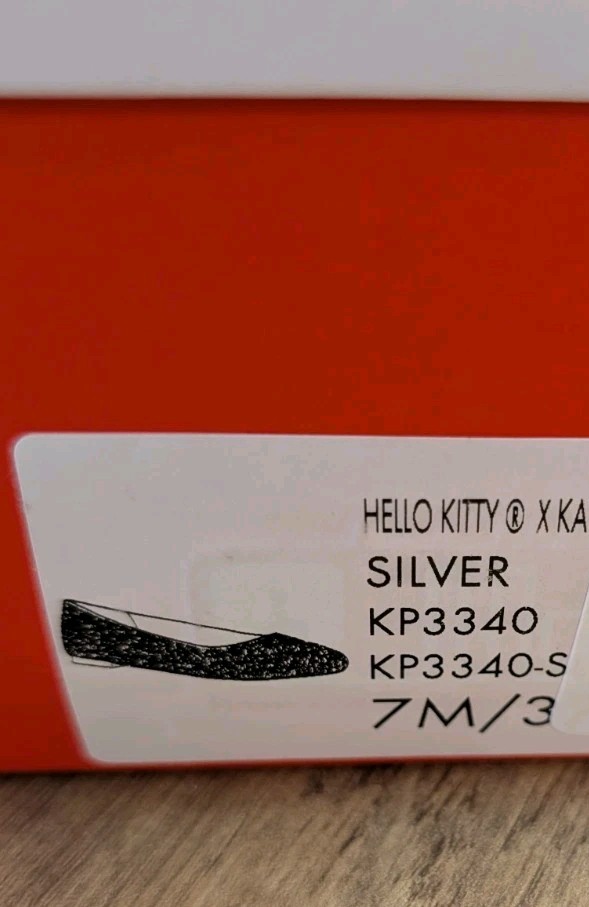 Katy Perry Women's Hello Kitty X Collections Crystal Ballet Flat Silver Size 7