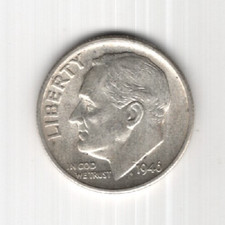 1946 S 10¢ DIME 90% SILVER TEN CENTS SAN FRANCISCO UNITED STATES OF AMERICA USA