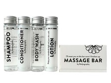 NEW 5 Pc BODYOGRAPHY Toiletry Travel Set Shampoo Condition Lotion Wash Soap Bar