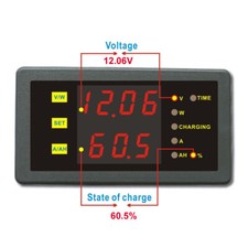 Battery Monitor DC120V30A Dual Digital Voltmeter Ammeter Panel Amp Voltage Gauge