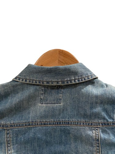 OshKosh Denim Jean Jacket Blue Distressed Kids Size 7 Good Condition - Picture 6 of 7