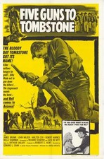 FIVE GUNS TO TOMBSTONE Movie POSTER 27x40 James Brown John Wilder Walter Coy