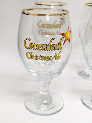 Corsendonk Christmas Ale Belgian Beer Glass Brasserie du Bocq - Set of 2 Glasses