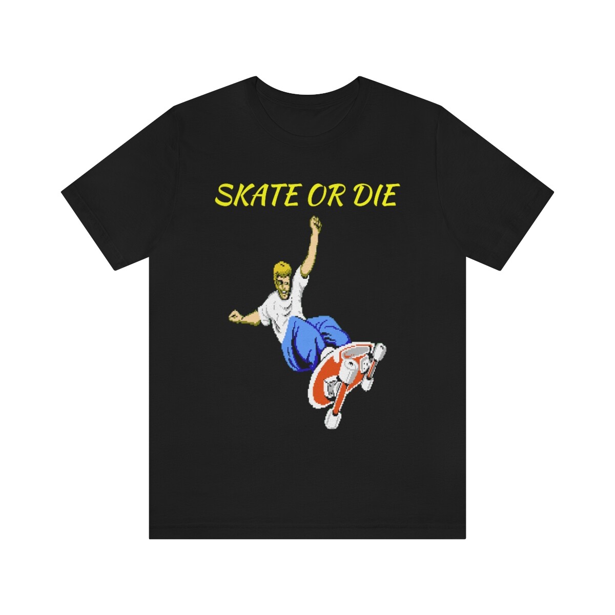 Skate or Die NES Retro Style 90's Video Game Pixel Art Unisex T Shirt with  Logo