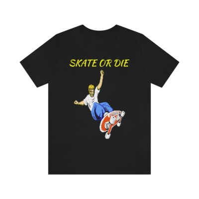 Skate or Die NES Retro Style 90's Video Game Pixel Art Unisex T