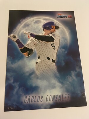 2016 Topps BUNT Moonshots Jumbo 5x7 Carlos Gonzalez Rockies MS15 # d /49