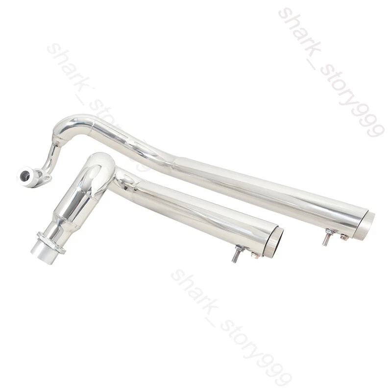 For Yamaha V Star 650 400 XVS 1998-2016 Slip On Full Exhaust System Iron Muffler - Image 4 of 4