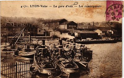 CPA AK LYON-VAISE - La gare d'eau-Les remorqueurs (442493)