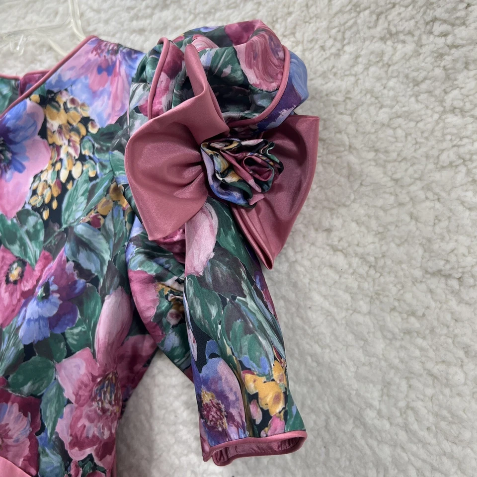 Vestido Vintage Jayne Copeland Niñas Talla 10 Floral Completo Crinolina Cottagecore  Foto 4 de 4