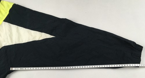 Nike 1990s jacket hooded grey tag label color block black yellow vintage mens L - Picture 8 of 19