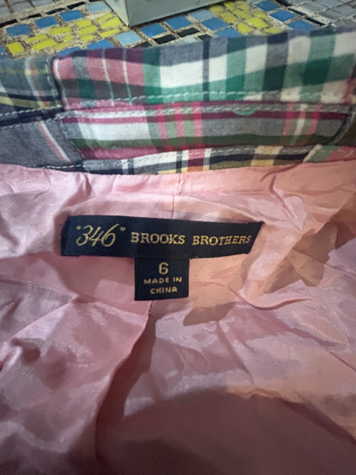 Brooks Brothers 346 Multicolored Patchwork Lined … - image 4