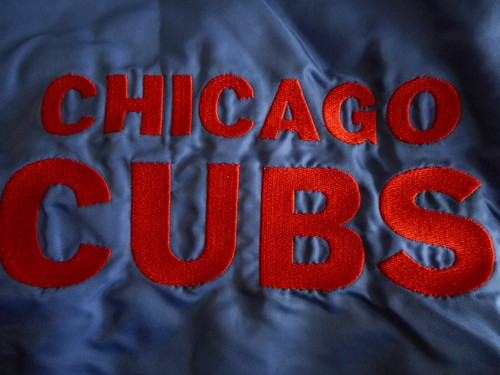 Youth Chicago Cubs Baseball Vintage Jacket Reversible Chest 38" 70's 80's Medium - Picture 8 of 12