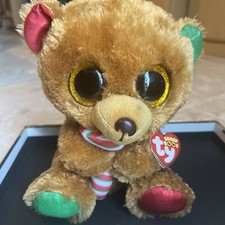 TY Beanie Boos - BELLA the Bear (Glitter Eyes) (Medium Size - 9 inch) - MWMTs