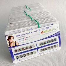 100X Dental Orthodontic Metal Brackets Mini Roth Slot 0.018 3-4-5 Hooks