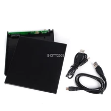 USB Super Slim External Case Enclosure For 9.5mm SATA Laptop DVD Blu-ray Drive