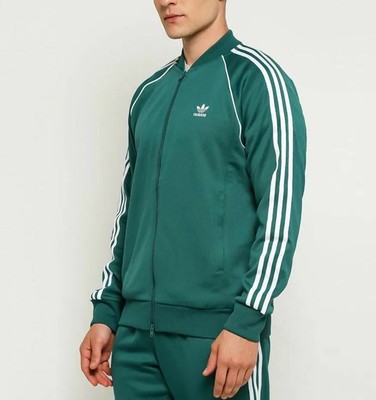 Nuevo Para Hombres Adidas Originales Superstar Chaqueta de pista ~ Tamaño  Mediano #EJ9683 Verde | eBay