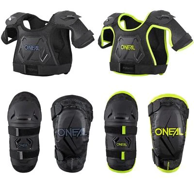 O'Neal Peewee Kinder Protektoren Combo Komplettset Knie Ellenbogen Oberteil 4-9