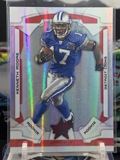 2008 LEAF ROOKIES & STARS ROOKIE RED SERIAL #/249 193 KENNETH MOORE DET LIONS 7M