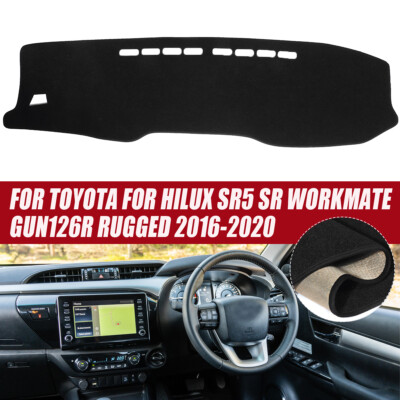 Black Dashmat For Toyota For Hilux SR5 SR Workmate GUN126R Rugged 2016-2020 RHD