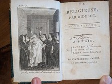 livre ancien - Diderot - La religieuse , tome 2 - 1797