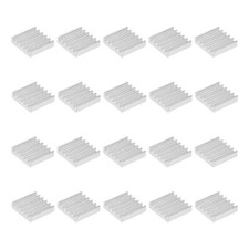 Electronics Cooler Heatsink for MOS GPU IC Chip Silver 12 x 12 x 3 mm 20pcs